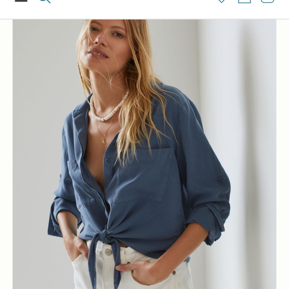 Cloth and Stone Tie Front Shirt